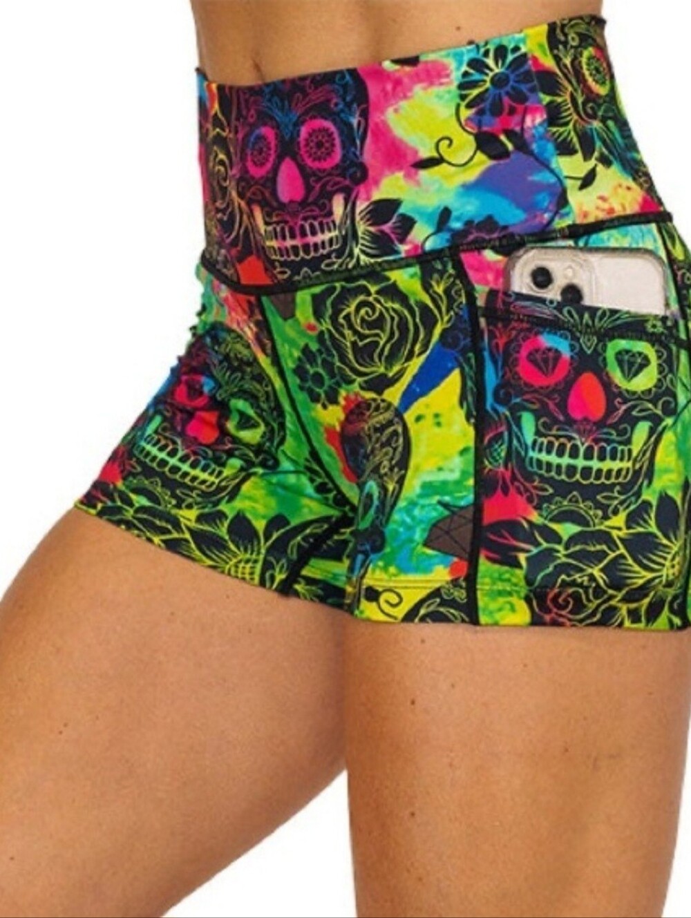 CVG Rare Retired Tye Dye Sugar Skull 5" Shorts Size XXL